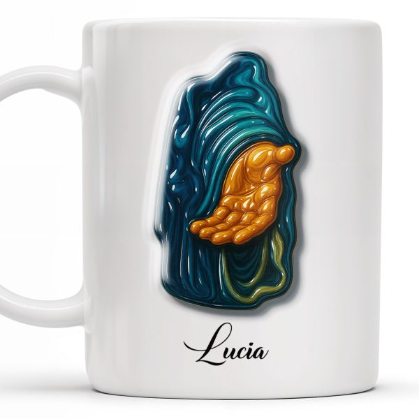 God Says I Am UNIQUE, SPECIAL, LOVELY, Angel Wing and Butterflies - Personalized Custom Coffee Mug - FTH048_MG