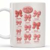 God Says I'm Loved, Unique, Strong, Protected, Bows and Religious Verses - Personalized Custom Coffee Mug - FTH034_MG