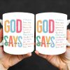 God Says You Are Unique, Special, Lovely, Precious, Chosen, Forgiven - Personalized Custom Coffee Mug - FTH068_MG