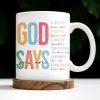 God Says You Are Unique, Special, Lovely, Precious, Chosen, Forgiven - Personalized Custom Coffee Mug - FTH068_MG