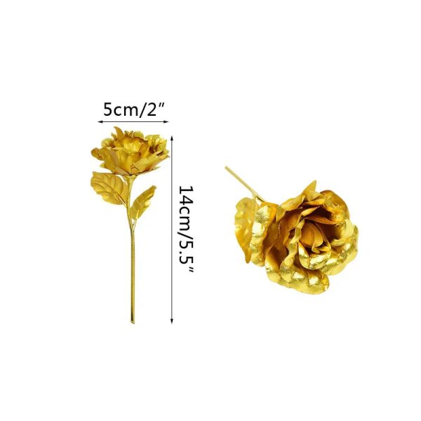 Gold Foil Eternal Rose Bouquet – Valentine’s Gift for Her