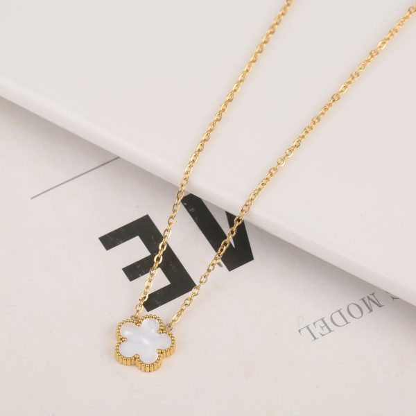 Gold Plated Five Leaf Flower Adjustable Bracelet