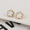 Gold Plated Five Leaf Flower Adjustable Bracelet
