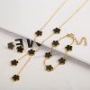 Gold Plated Five Leaf Flower Adjustable Bracelet