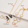 Gold Plated Five Leaf Flower Adjustable Bracelet