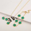 Gold Plated Five Leaf Flower Adjustable Bracelet
