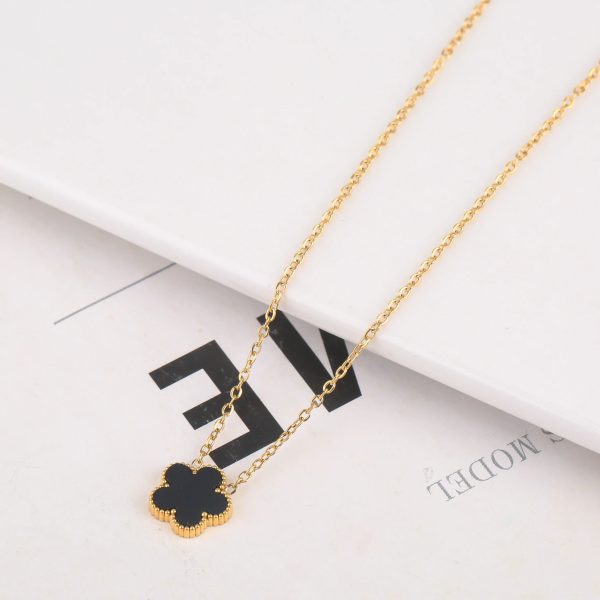Gold Plated Five Leaf Flower Adjustable Bracelet