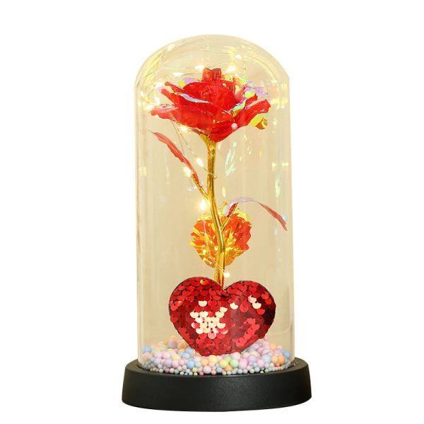Golden Eternal Rose Night Light Decoration