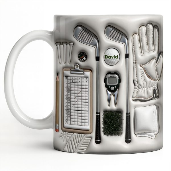 Golf Essentials For Every Golfer - Personalized Custom Coffee Mug - GOLF011_MG