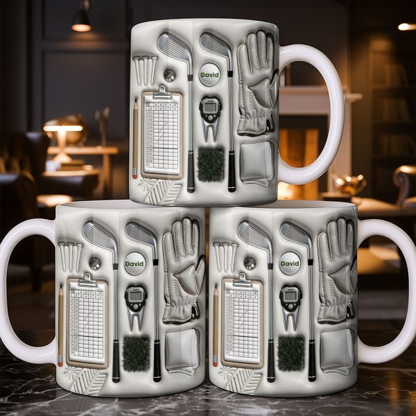 Golf Essentials For Every Golfer - Personalized Custom Coffee Mug - GOLF011_MG