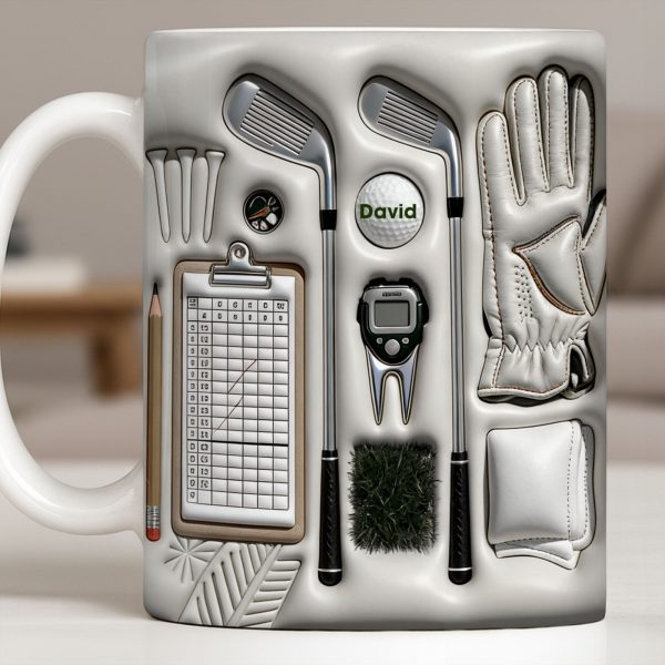 Golf Essentials For Every Golfer - Personalized Custom Coffee Mug - GOLF011_MG