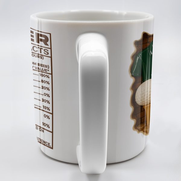 Golfer Nutrition Facts With Golf Accessories - Personalized Custom Coffee Mug - GOLF006_MG
