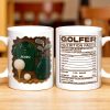 Golfer Nutrition Facts With Golf Accessories - Personalized Custom Coffee Mug - GOLF006_MG