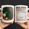 Golfer Nutrition Facts With Golf Accessories - Personalized Custom Coffee Mug - GOLF006_MG