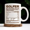 Golfer Nutrition Facts With Golf Accessories - Personalized Custom Coffee Mug - GOLF006_MG