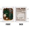 Golfer Nutrition Facts With Golf Accessories - Personalized Custom Coffee Mug - GOLF006_MG