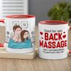Good For One Back Massage- Gift For Couple-Personalized Wine Tumbler-Funny Couple Wine Tumbler