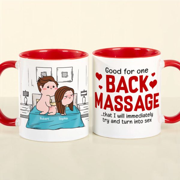Good For One Back Massage- Gift For Couple-Personalized Wine Tumbler-Funny Couple Wine Tumbler