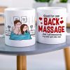 Good For One Back Massage- Gift For Couple-Personalized Wine Tumbler-Funny Couple Wine Tumbler