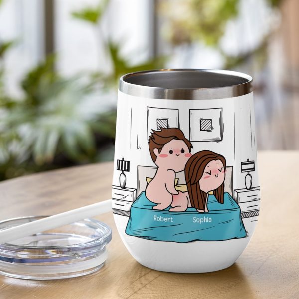 Good For One Back Massage- Gift For Couple-Personalized Wine Tumbler-Funny Couple Wine Tumbler