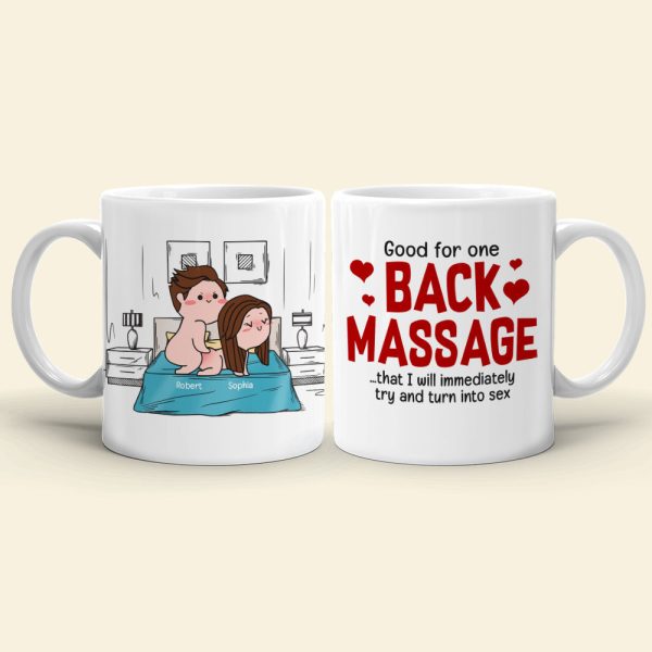 Good For One Back Massage- Gift For Couple-Personalized Wine Tumbler-Funny Couple Wine Tumbler