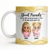 Good Friends Are Like Stars, Girls Holding Hot Cocoa - Personalized Custom Coffee Mug - BST513_MG