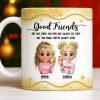 Good Friends Are Like Stars, Girls Holding Hot Cocoa - Personalized Custom Coffee Mug - BST513_MG