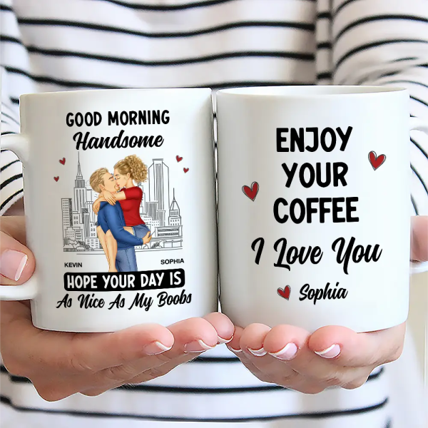 Good Morning Handsome Beautiful - Personalized Mug