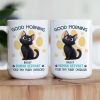 Good Morning Human Servant - Cartoon Cat - Personalized Mug