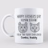 Good Morning Human Servant Cat Head Outline Personalized Mug