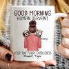Good Morning Human Servant Dogs On Shoulder Personalized Mug