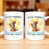 Good Morning Your Furry Overlord Dog Paw Prints Mug - Personalized Custom Coffee Mug - PET102_MG