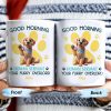 Good Morning Your Furry Overlord Dog Paw Prints Mug - Personalized Custom Coffee Mug - PET102_MG