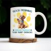Good Morning Your Furry Overlord Dog Paw Prints Mug - Personalized Custom Coffee Mug - PET102_MG