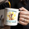 Good Morning Your Furry Overlord Dog Paw Prints Mug - Personalized Custom Coffee Mug - PET102_MG