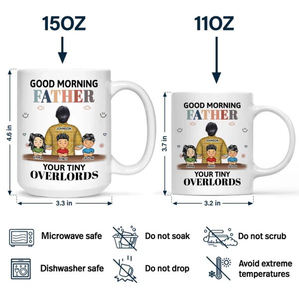 Good Morning Your Tiny Overlord - Personalized Mug