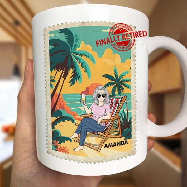 Goodbye Tension Hello Pension - Personalized Mug