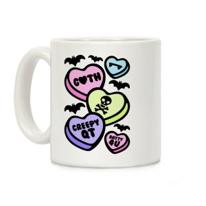 Goth Candy Hearts Coffee Mug