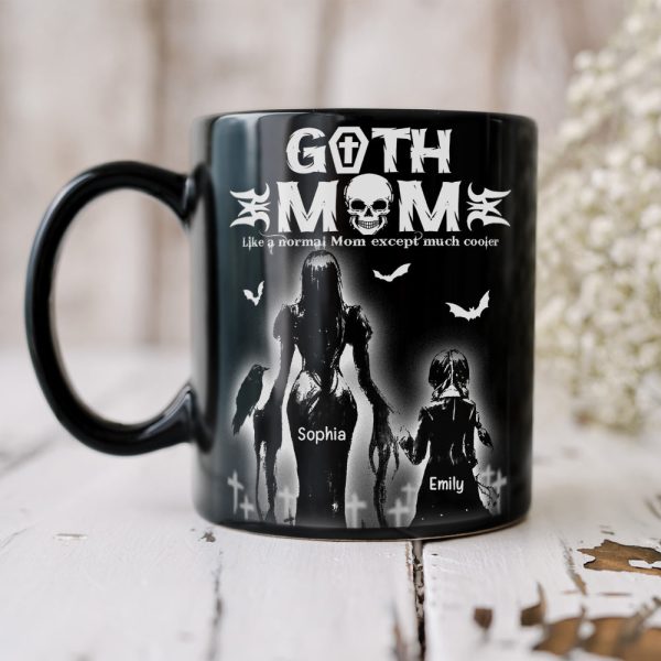 Gothic Mom And Daughter Black Mug Personalized Coffee Mug, Mother's Day Gift BLM-03qhqn150423