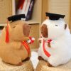 Graduate Plush Dolls: Adorable Capybara, Owl & Bear Stuffed Toys