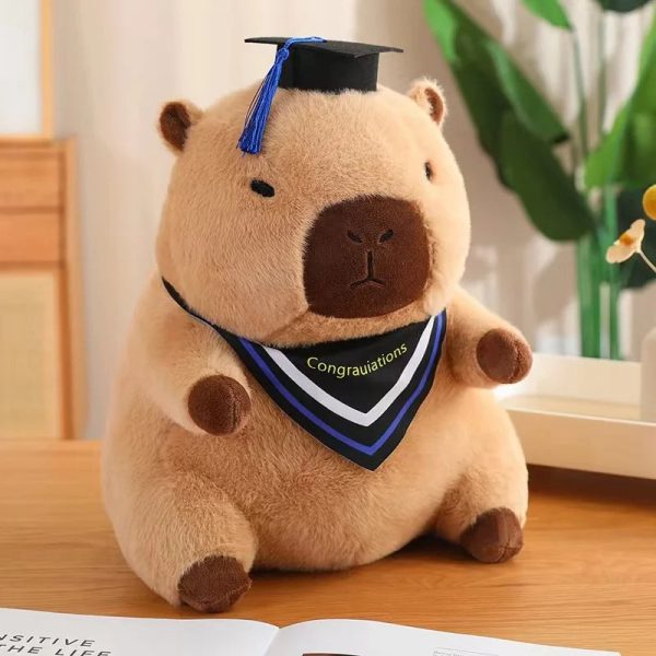 Graduate Plush Dolls: Adorable Capybara, Owl & Bear Stuffed Toys