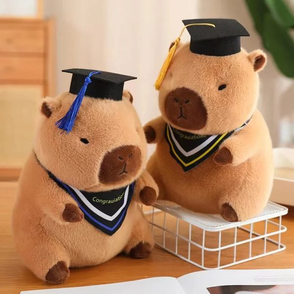 Graduate Plush Dolls: Adorable Capybara, Owl & Bear Stuffed Toys