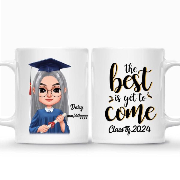 Graduation mug, Custom Chibi Art, Personal Mug, HN590