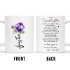 Granddaughter Believe In Yourself Heartfelt Pansy Mug - Personalized Custom Coffee Mug - GDT018_MG
