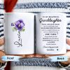 Granddaughter Spirit Shine Bravery Strength Love Pansy Flower Mug - Personalized Custom Coffee Mug - GDT102_MG