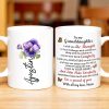 Granddaughter Strength And Wisdom Inspirational Quote With Flowers And Butterflies - Personalized Custom Coffee Mug - GDT060_MG