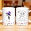 Granddaughter You Are My Shining Star Love Message With Pansy Flowers - Personalized Custom Coffee Mug - GDT187_MG