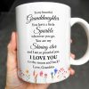 Granddaughter You Are My Shining Star Love Message With Pansy Flowers - Personalized Custom Coffee Mug - GDT187_MG