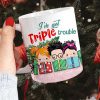 Grandkids Little Trouble, Personalized White Mug, Gift From Little Troublemakers