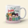 Grandkids Little Trouble, Personalized White Mug, Gift From Little Troublemakers